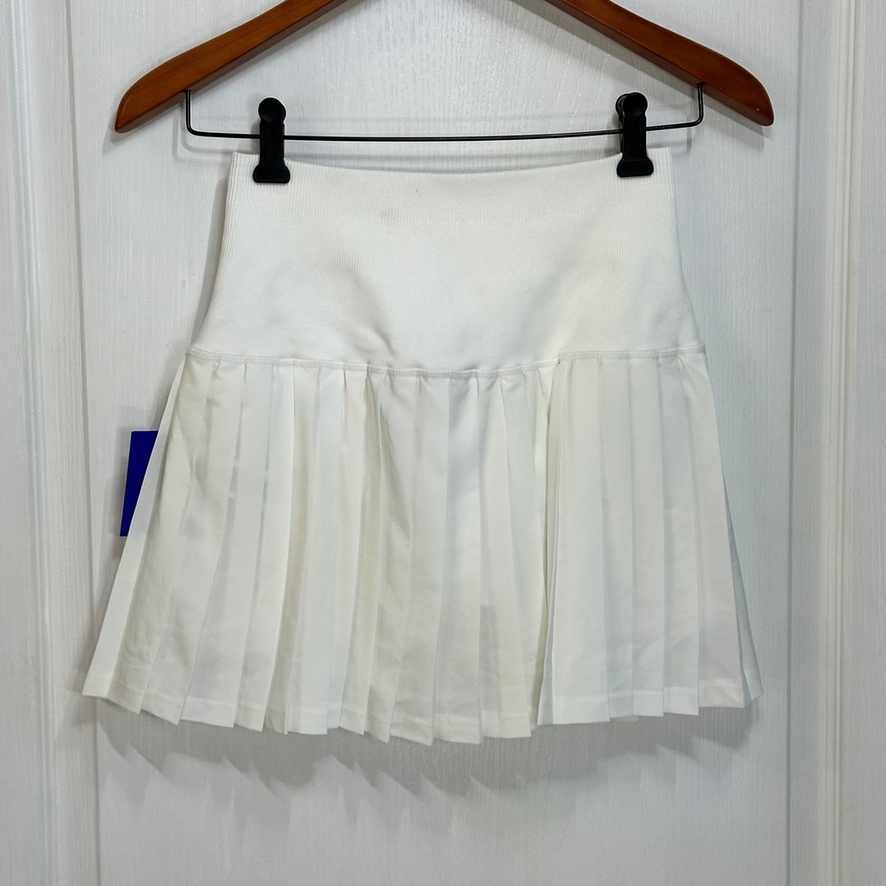 JoyLab White Pleated Tennis Skort Athletic Skirt Built-in Shorts XS 309011737 - Picture 3 of 8